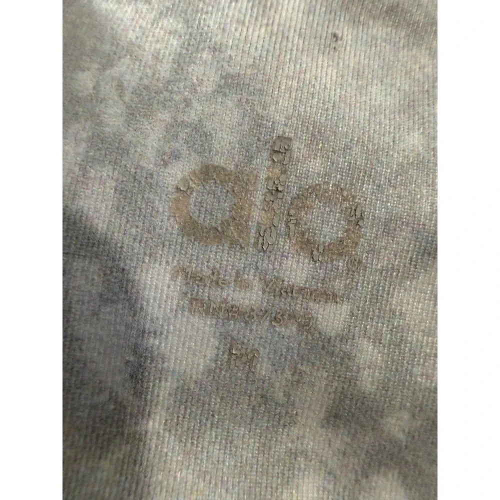 Alo Yoga Womens White Grey Snakeskin Print Cropped Leggings Size M RN 87370